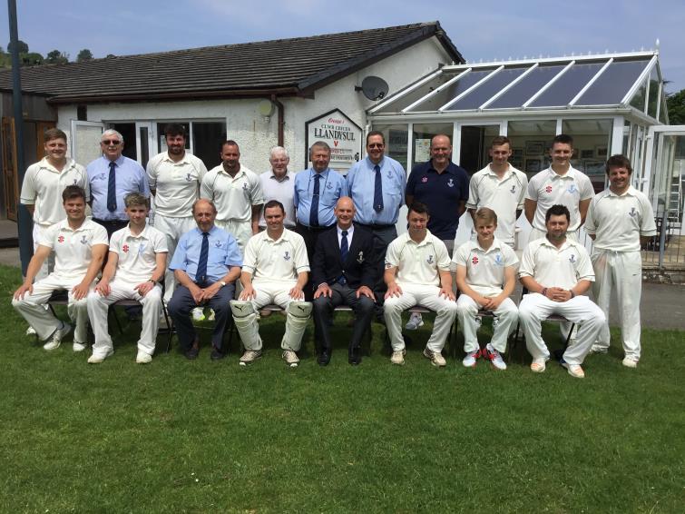 Pembroke County Cricket Club pictured before their victory against SWCA at Llandyssul